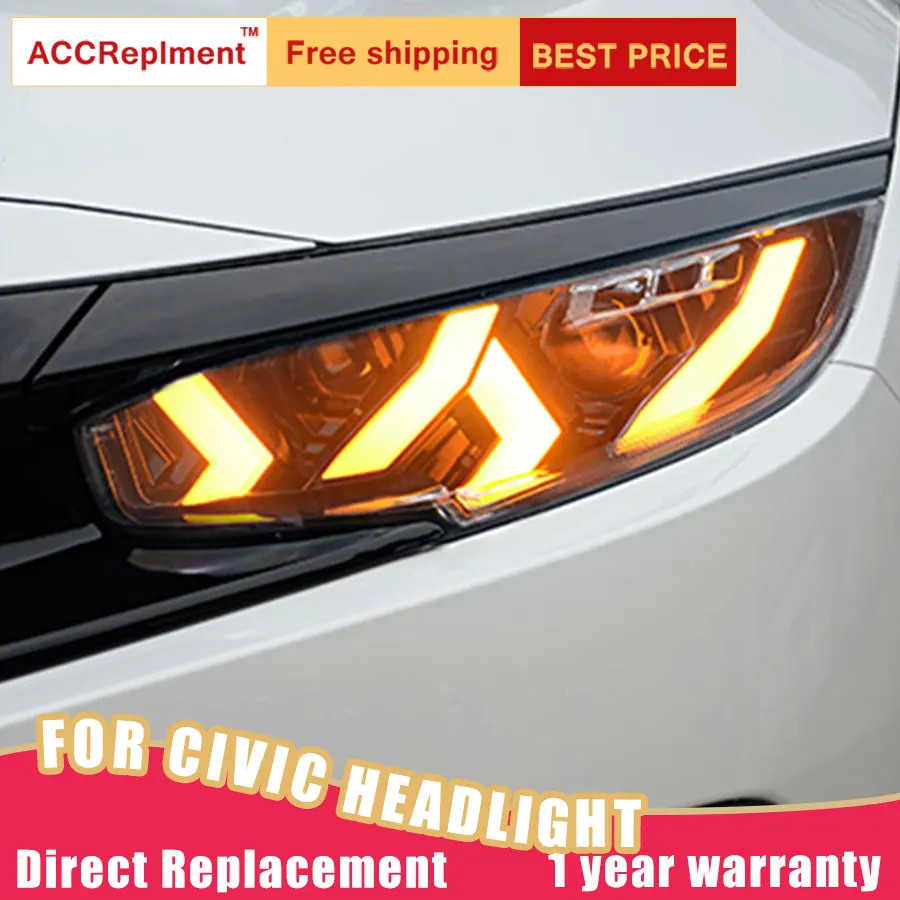 2 шт. светодиодный фары для Honda Civic- светодиодный Автомобильные фары ангельские глазки все светодиодный комплект протовотуманная подсветка Габаритные огни