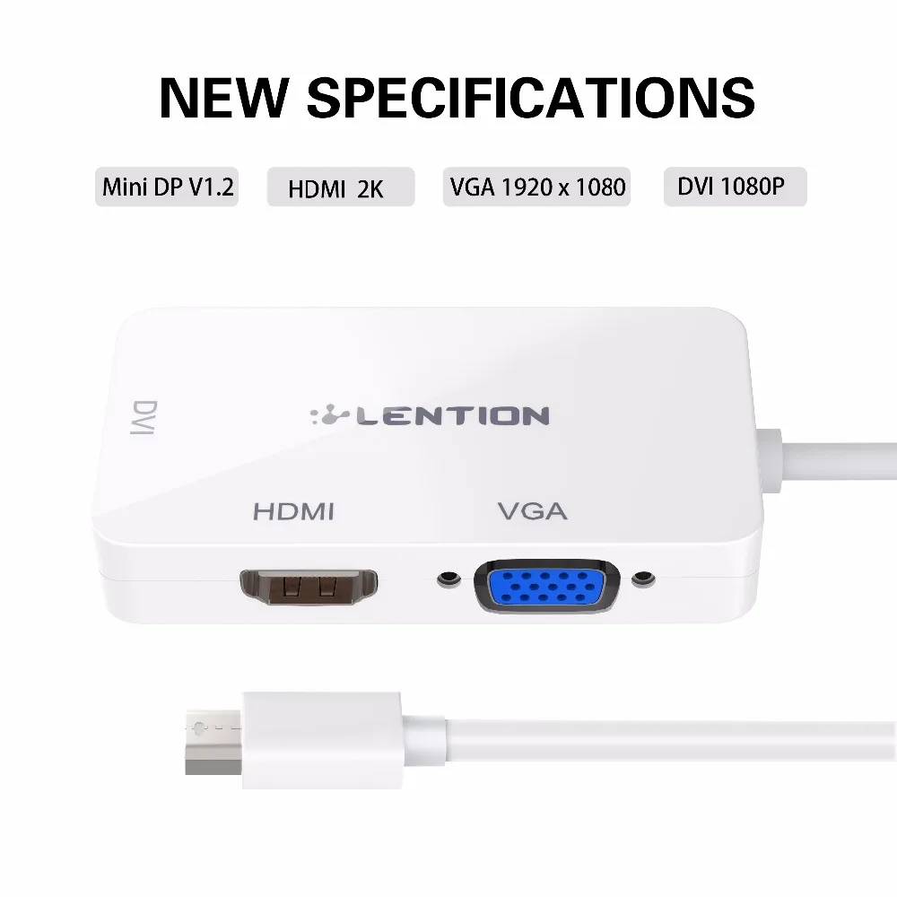 Мини Дисплей Порты и разъёмы к VGA HDMI DVI адаптер 3 в 1 кабель Thunderbolt конвертер для MacBook