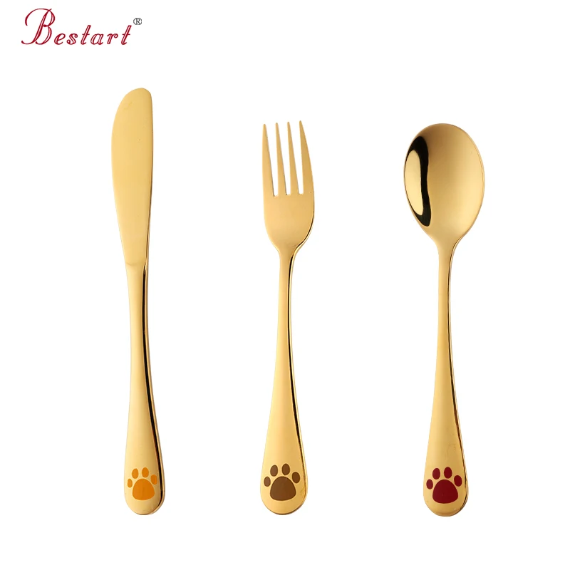 Набор детских столовых приборов из нержавеющей стали 18/10(304)|knife fork set|kids cutlery setfork set