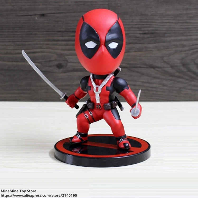 DISNEY Marvel X Мужской Человек паук Дэдпул леди 13 см фигурка аниме мини кукла украшение