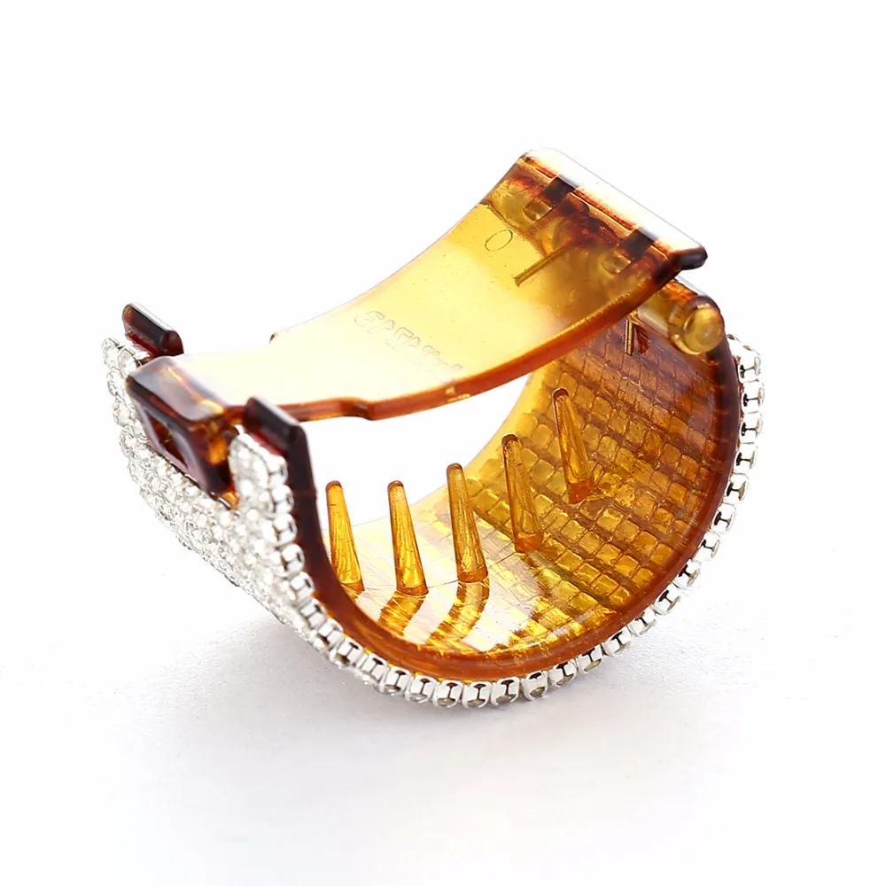 Женские круглые заколки для волос длинные густые с кристаллами HC322