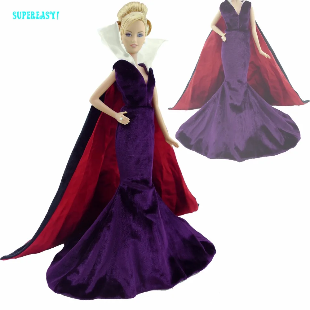 Женское бархатное платье с V образным вырезом 12 дюймов|clothes for barbie|clothes barbie dollsfor |