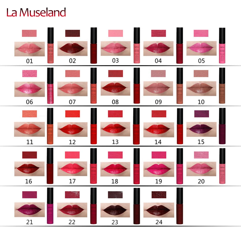 34 Цвета длительный Блеск для губ Водонепроницаемый Губная помада питательный 7
