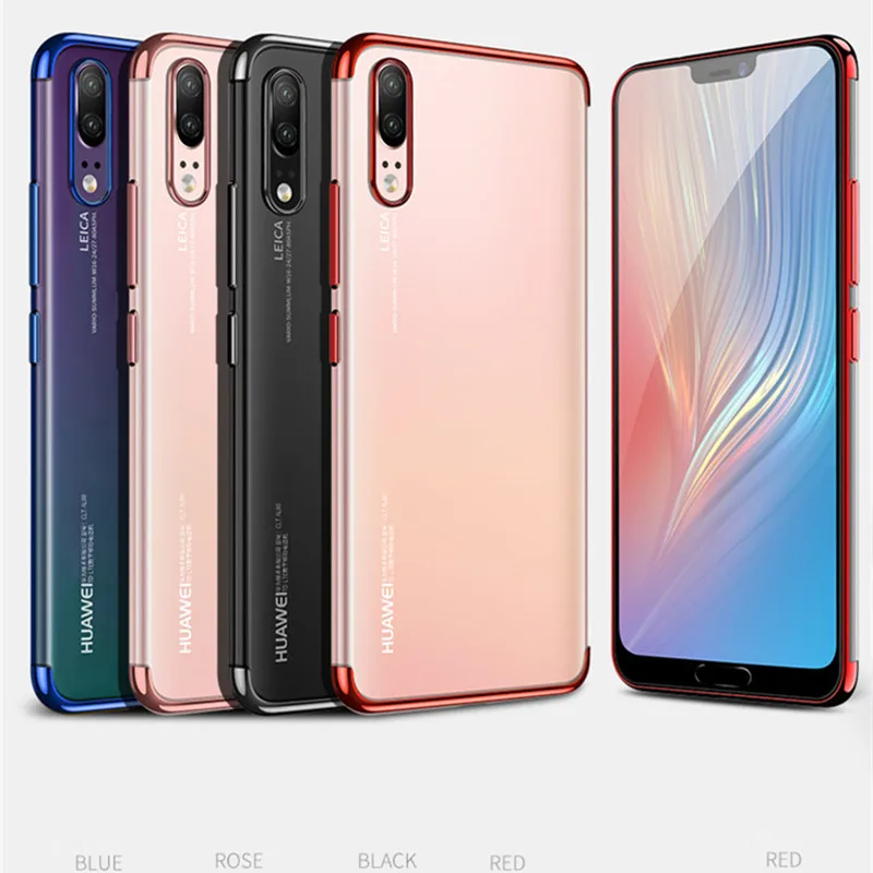 Clear Soft Silicone Case For Huawei y9 y6 y7 pro 2019 honor20 20pro Luxury Transparent Cover huawei p30 lite p30pro p20 nova | Мобильные