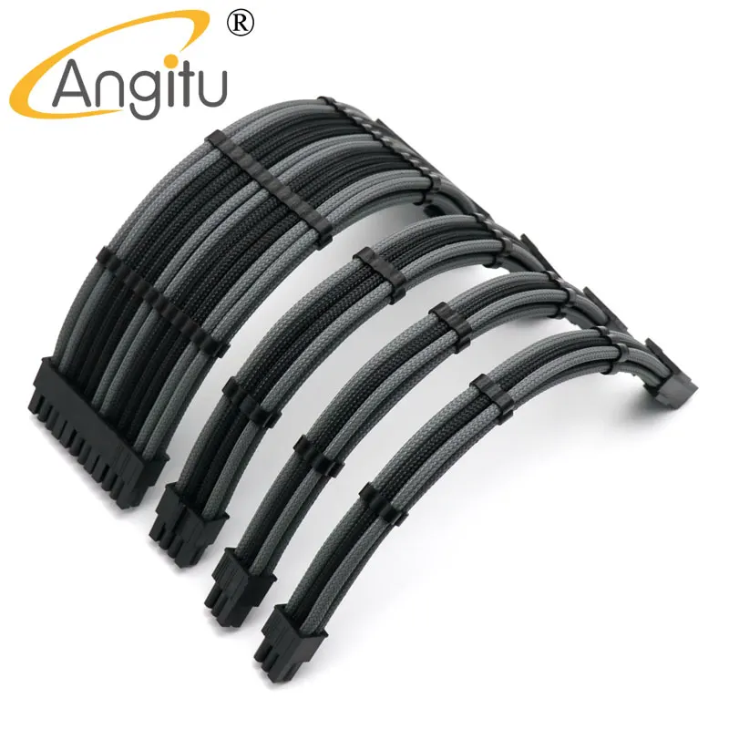 На заказ 180 градусов компьютер 24Pin ATX ЦП 8Pin двойной GPU 6Pin PCI E удлинитель питания