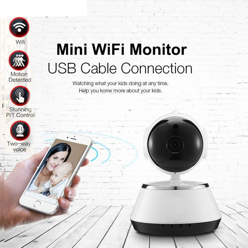 JCWHCAM 720P домашняя IP камера безопасности Беспроводная умная WiFi Wi Fi запись