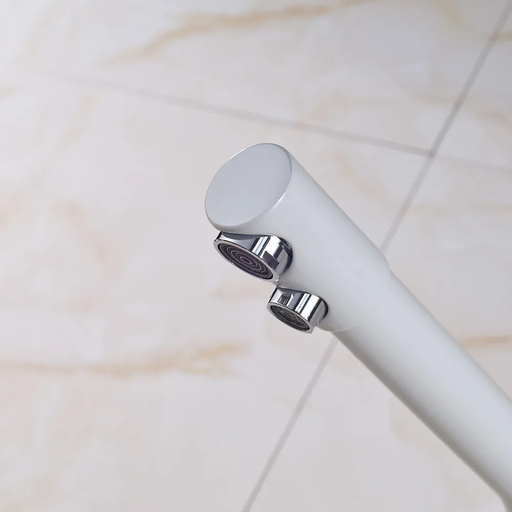 Смеситель кухонный из твердой латуни с двумя ручками и одним отверстием|brass