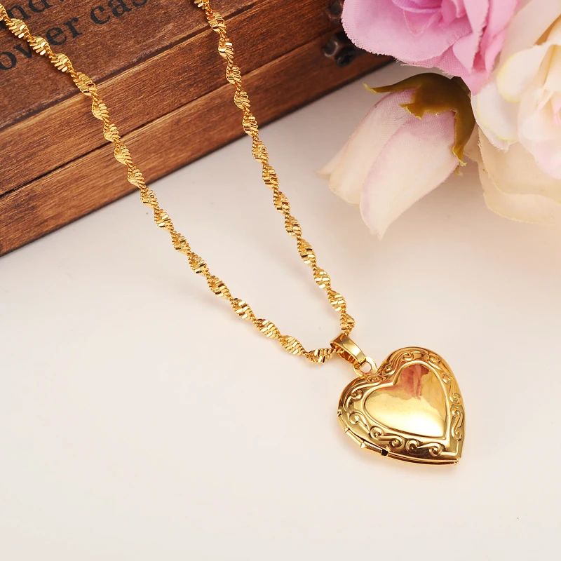 

Heart openable Allah Necklace Pendant for Women Muslim Jewelry Men Gold /Silver Islam Chain Necklaces Prophet Muhammad pendant