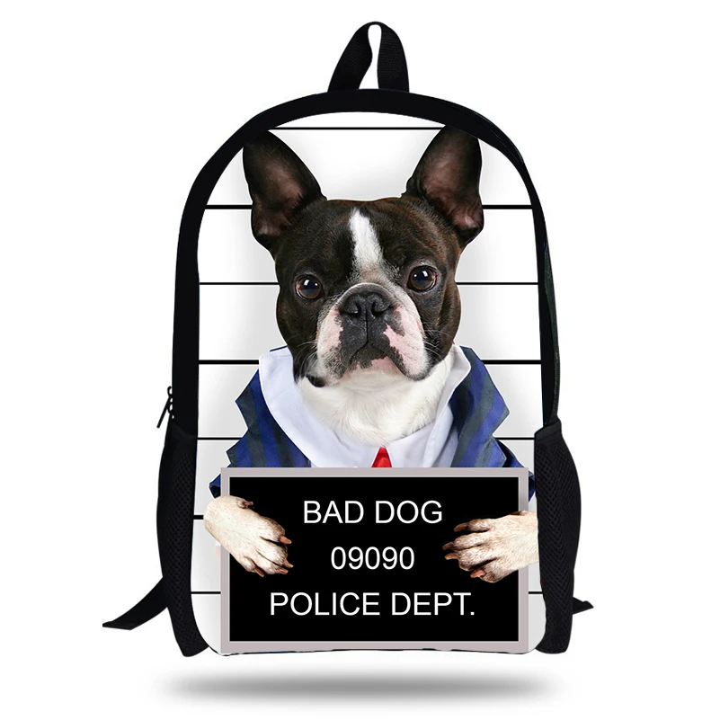 Милый детский рюкзак kolleg с 3D принтом Bad Dog дорожный школьный Mochila для девочек и