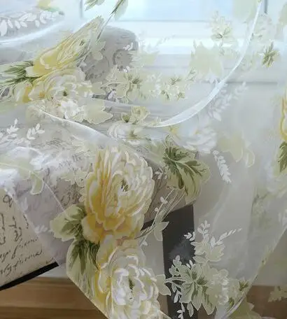 rose tulle Хорошо проданная высококачественная заказная современная классическая прозрачная элегантная тюль на окна с рисунками роз и солнечных цветов для затенения окон тюль для гостиной спальни занавески для кухни - Цвет: rose tulle