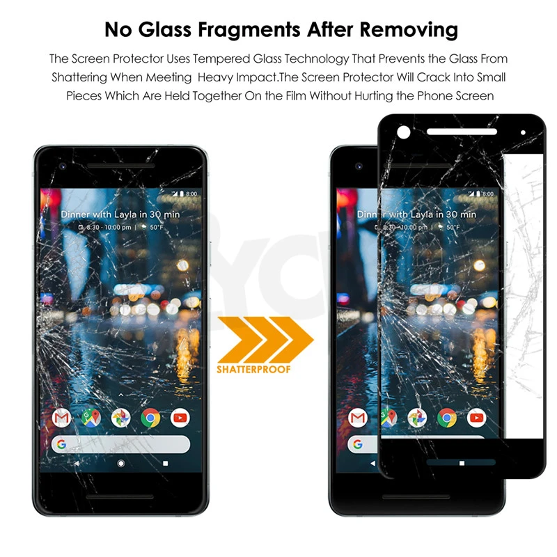 Olycism для Google pixel2 спереди полное покрытие Плёнки 9 H гальваническим utlra закаленного