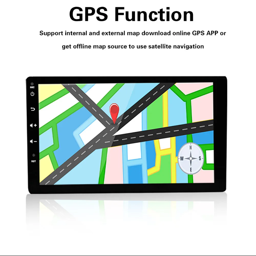 Автомобильный DVD-плеер TOPSOURCE Универсальный 7 &quot2 din Радио Rds GPS навигация WIFI Bluetooth