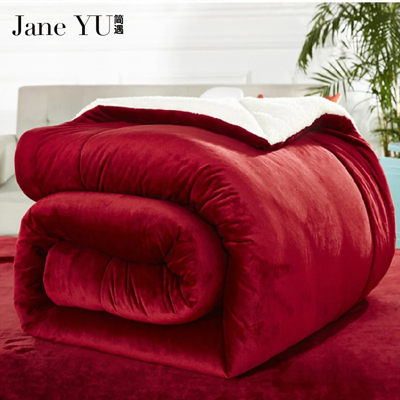 JaneYU 2019 CamoFleece одеяло зимнее doona edredon толстое пододеяльник постельное покрывало из