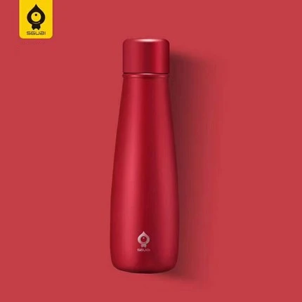 Cinnabar Red Цифровой умный термос-чашка светодиодный сенсорный экран портативный беспроводной зарядки напоминание холодильная Горячая бутылка для воды для путешествий чашка подарки - Цвет: Cinnabar Red