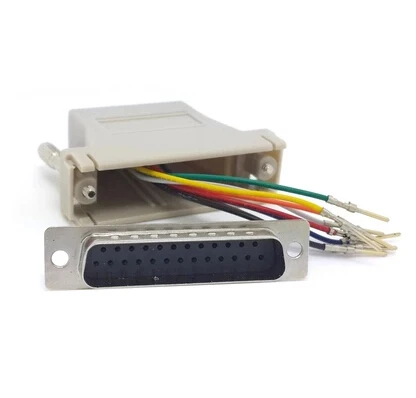 RJ45 гнездо к RS232 DB25 папа параллельный порт конвертер адаптер Разъем