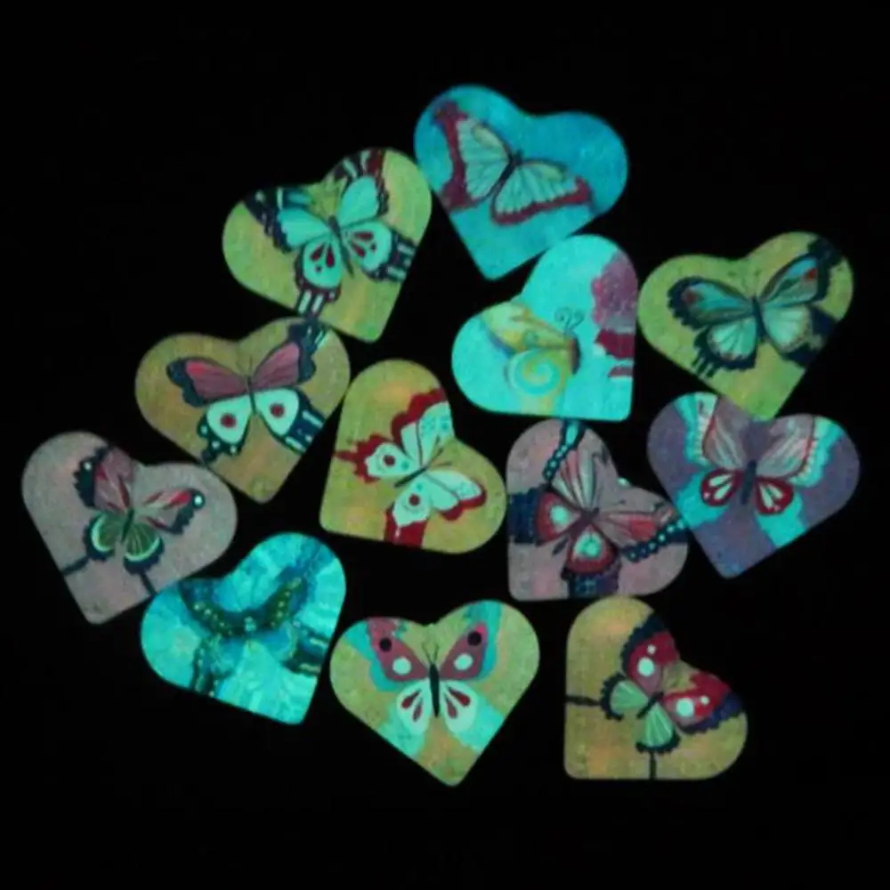 

(50pcs/lot) 30mm assorted Flat heart shape customized Decorative noctilucent Cabochons