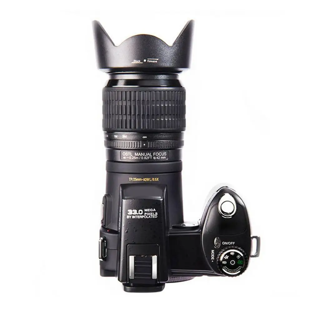 black D7100 13MP профессиональные цифровые камеры 24x телефото и широкоугольные комплекты объективов 8X цифровой зум камеры - Цвет: black