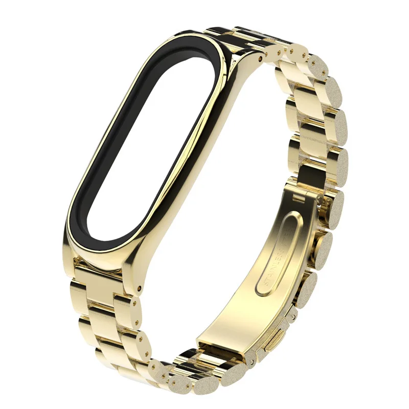 for Mi Band 3 Wrist Strap Metal Screwless Stainless Steel For Xiaomi Bracelet Wristbands Pulseira Miband3 AW836 | Наручные часы