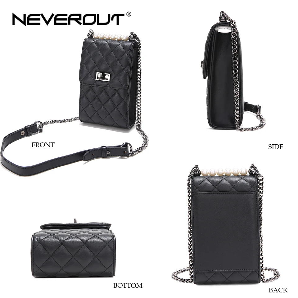 Сумка мессенджер NEVEROUT из натуральной кожи Женская мини сумка через плечо