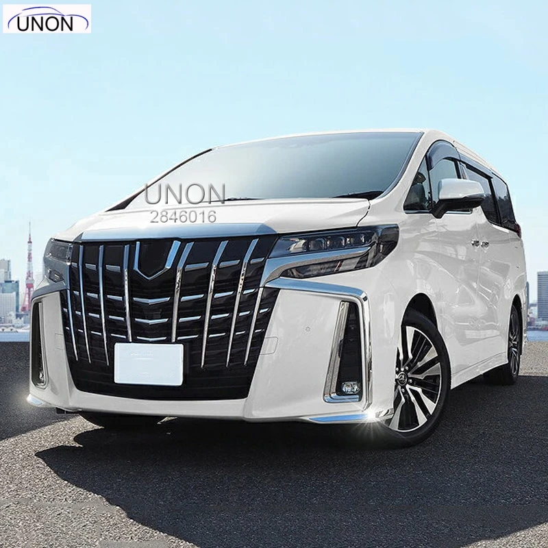 Для 2019 Toyota Alphard Vellfire AH30 автомобильные аксессуары из нержавеющей стали передний