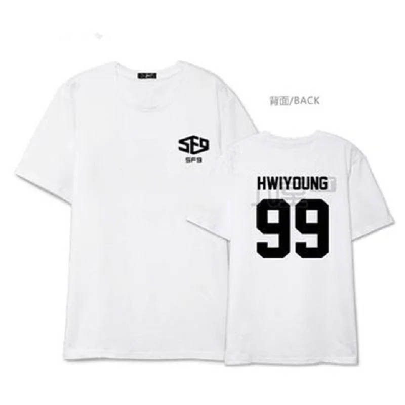 Mainlead KPOP SF9 футболка ощущение унисекс DAWON HWIYOUNG с коротким рукавом | Женская одежда