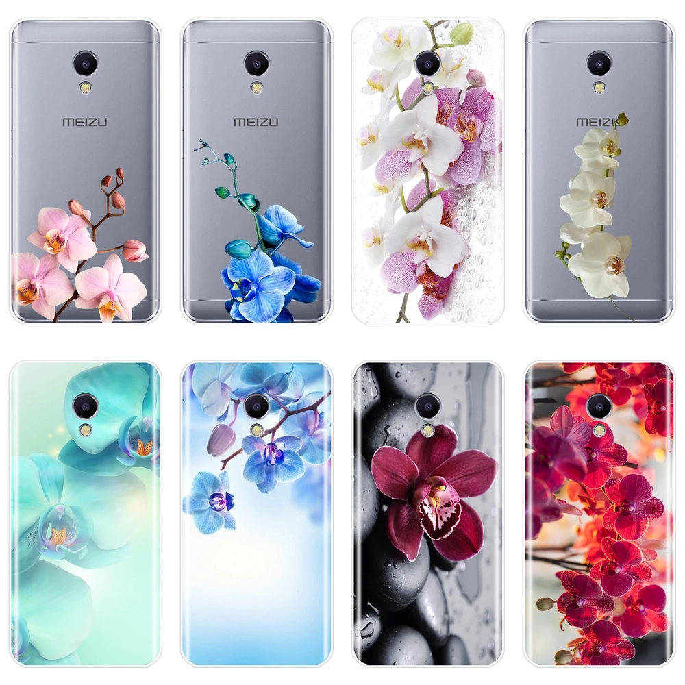 Чехол для телефона из ТПУ Meizu M2 M3 M5 M6 Note Flower Stone Floral Мягкая силиконовая задняя
