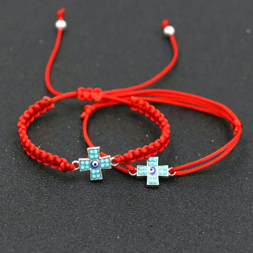 Стильный 2 шт./компл. серебристый циркониевый с клипсами Дурной глаз кресты