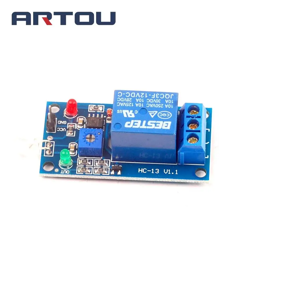 DC 12V 1 Channel 1CH Photodiode Sensor Module Optical Switch Light Detection Relay Control Board | Электронные компоненты и