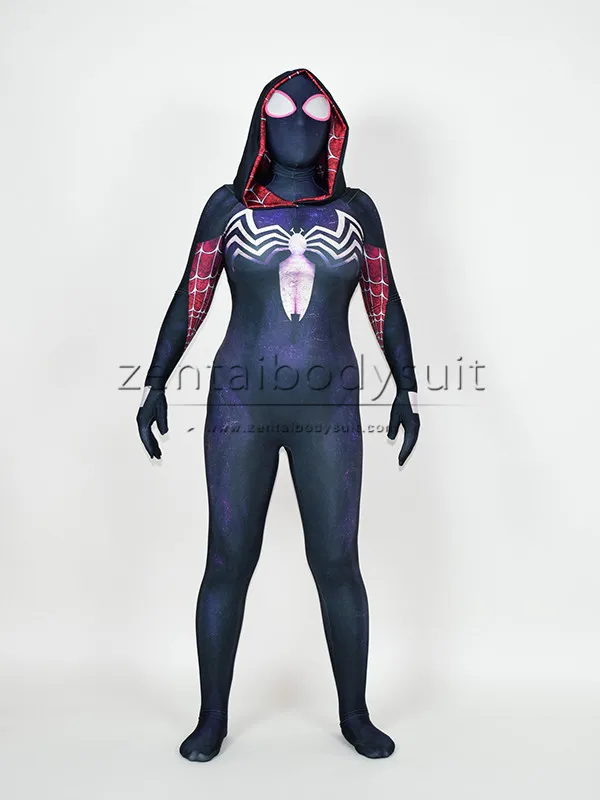 Gwenom Косплей Костюм Femme Symbiote Venom костюм паук Гвен Стэйси Супергероя человека