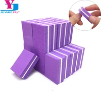 100pcslot nail art sanding file purple sandpaper salon mini sponge nail file buffer block acrylic nail products manicure tool
