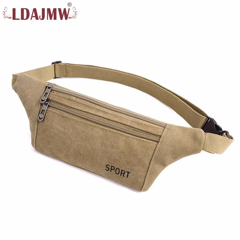 Fashion Leisure Motion Canvas Fanny Pack Waist Bag Pochete Money Belt Celulares Phone Bags Cases For Man Women | Багаж и сумки