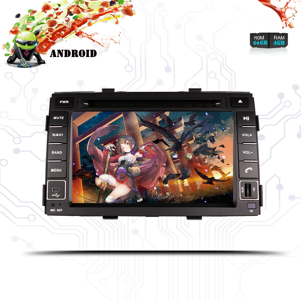 Восьмиядерный Android 9 0 RAM 4 Гб 2din автомобильный dvd плеер GPS для KIA Sorento 2009 2010 11 2012 радио