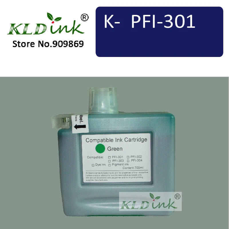 

Картридж с зелеными чернилами KLDINK (чернила PFI301 1493B001)