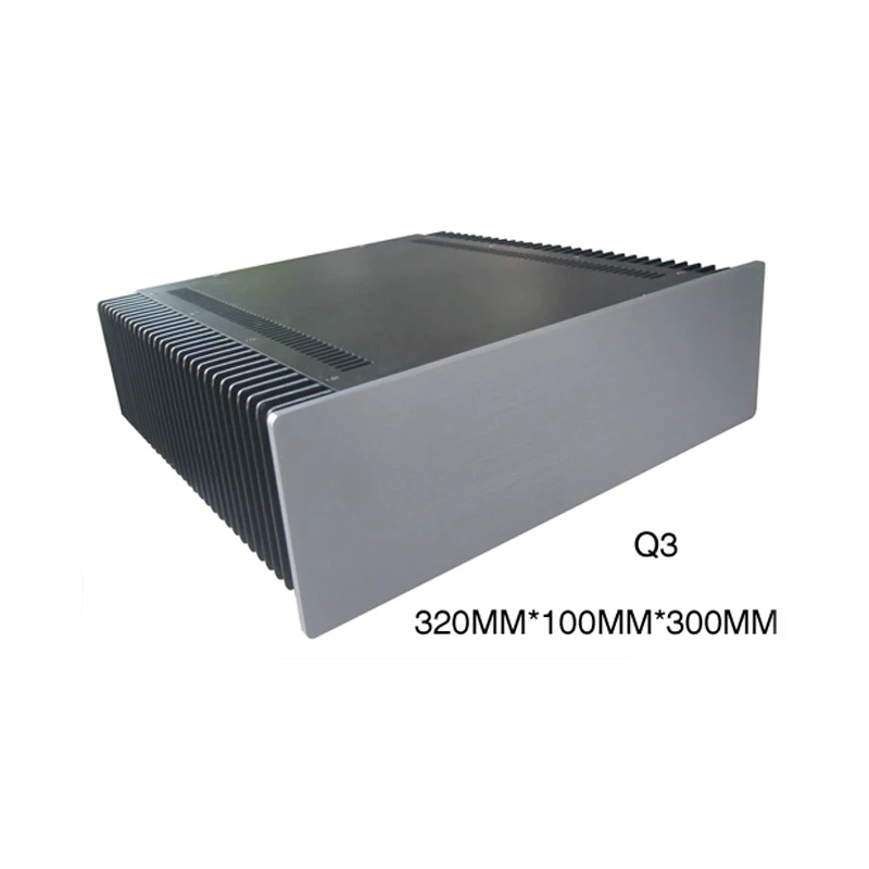 

KYYSLB Q3 All Aluminum Panel Amplifier Chassis Preamplifier Class A Amplifier Case Box External Heat Sink Power
