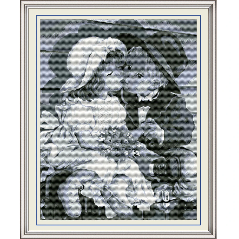 

NKF Childhood Counted Cross Stitch Patterns 11CT 14CT Chinese Cross Stitch Kits for Embroidery Home Decor