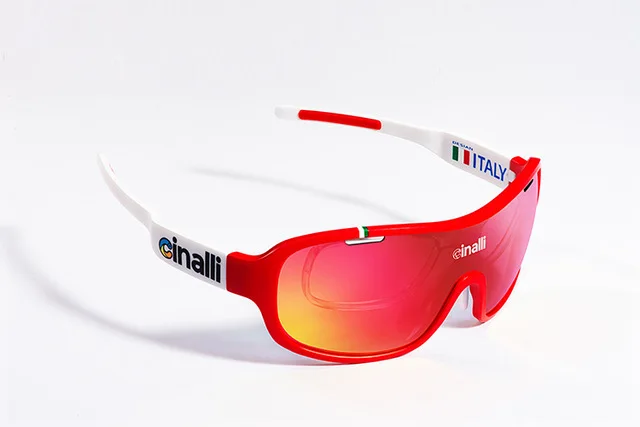 Red Naga sire CINALLI C-068 Eyewear Sunglasses Cycling Racing outdoor sport Googles Protective TR90 Frame Polycarbonate Polarized1PC - Цвет: Red