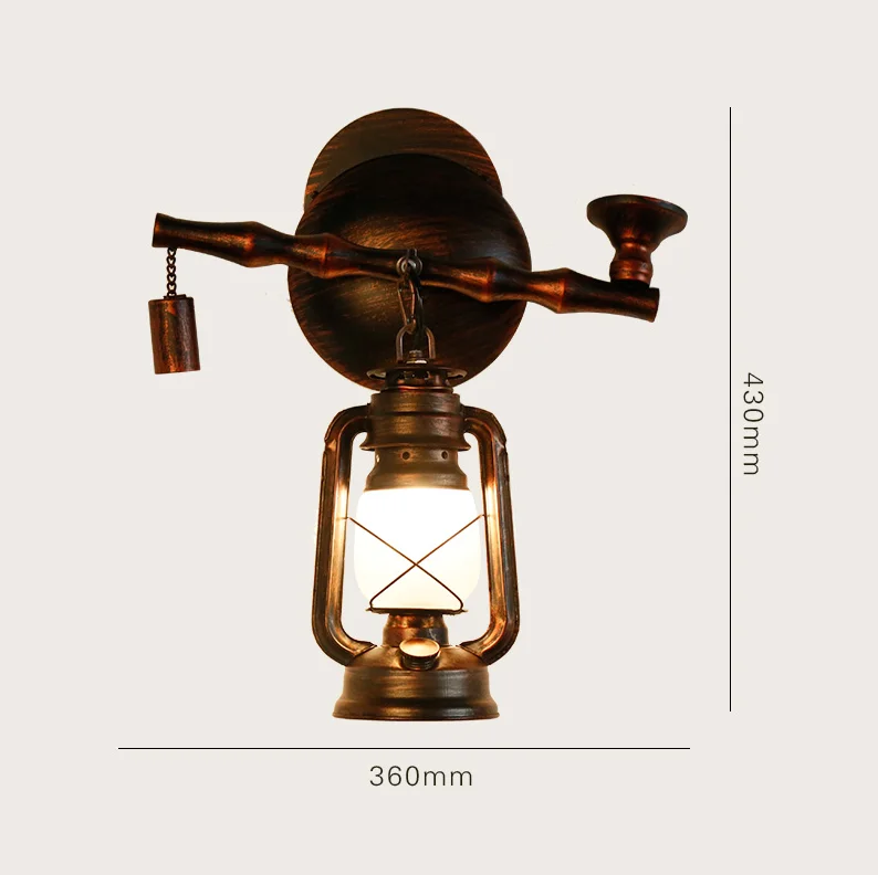 Юго Восточная Азия do old color rosted glass настенные лампы Керосиновая лампа дизайн E27