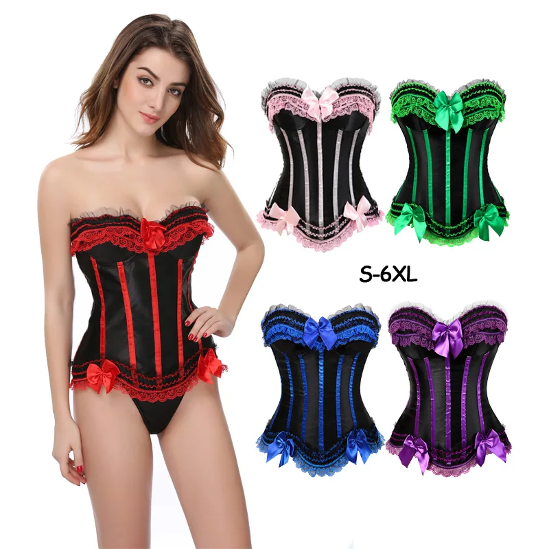 Модное женское сексуальное нижнее белье корсет на молнии шнуровке