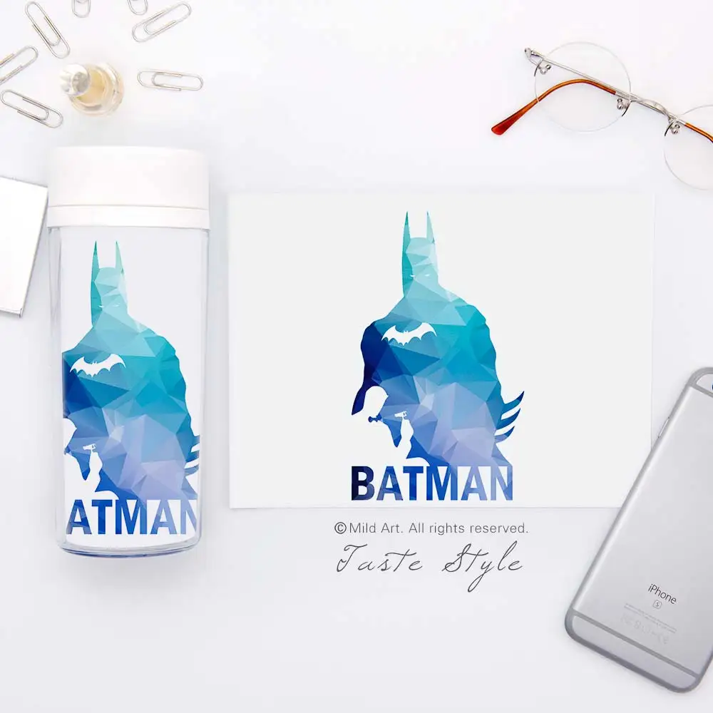 Пластиковые изолированные геометрические абстрактные супергерой фильм Бэтмен