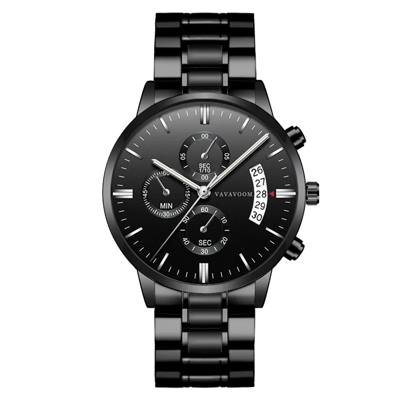 black silver Relojes часы мужские модные спортивные кварцевые часы мужские s часы лучший бренд класса люкс Бизнес водонепроницаемые наручные часы Relogio Masculino - Цвет: black silver