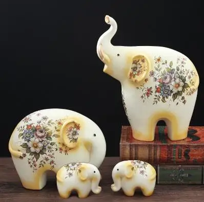 Набор керамических поделок в виде слона настольные украшения для дома и офиса