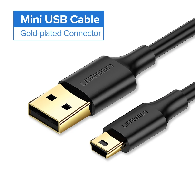 Mini USB Cable Ugreen Mini USB кабель Mini USB к USB кабель для быстрой зарядки данных для MP3 MP4 плеера Автомобильный видеорегистратор gps цифровая камера HDD Mini USB - Цвет: Mini USB Cable