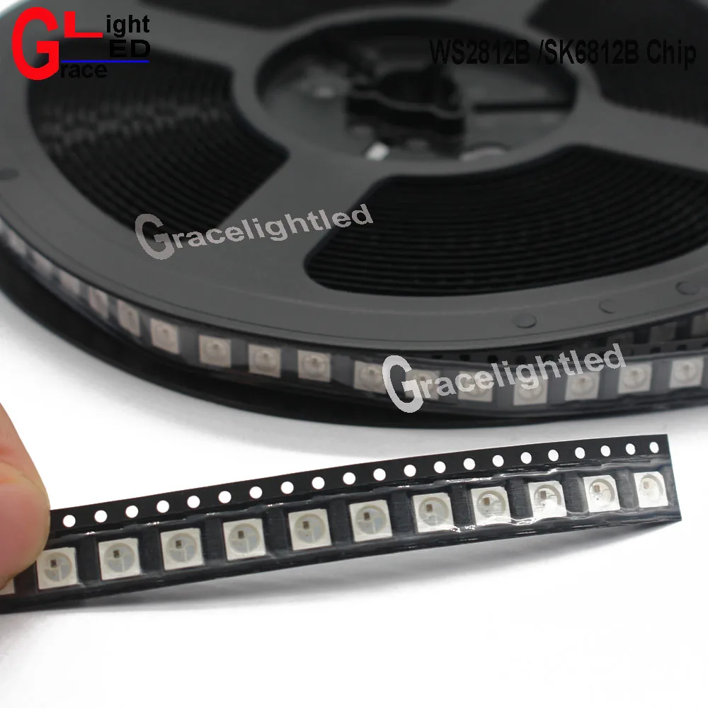 Светодиодный чип WS2812B 50 шт./лот 10 ~ 1000 шт. 5050 RGB SMD черный/белый цвет версия WS2812