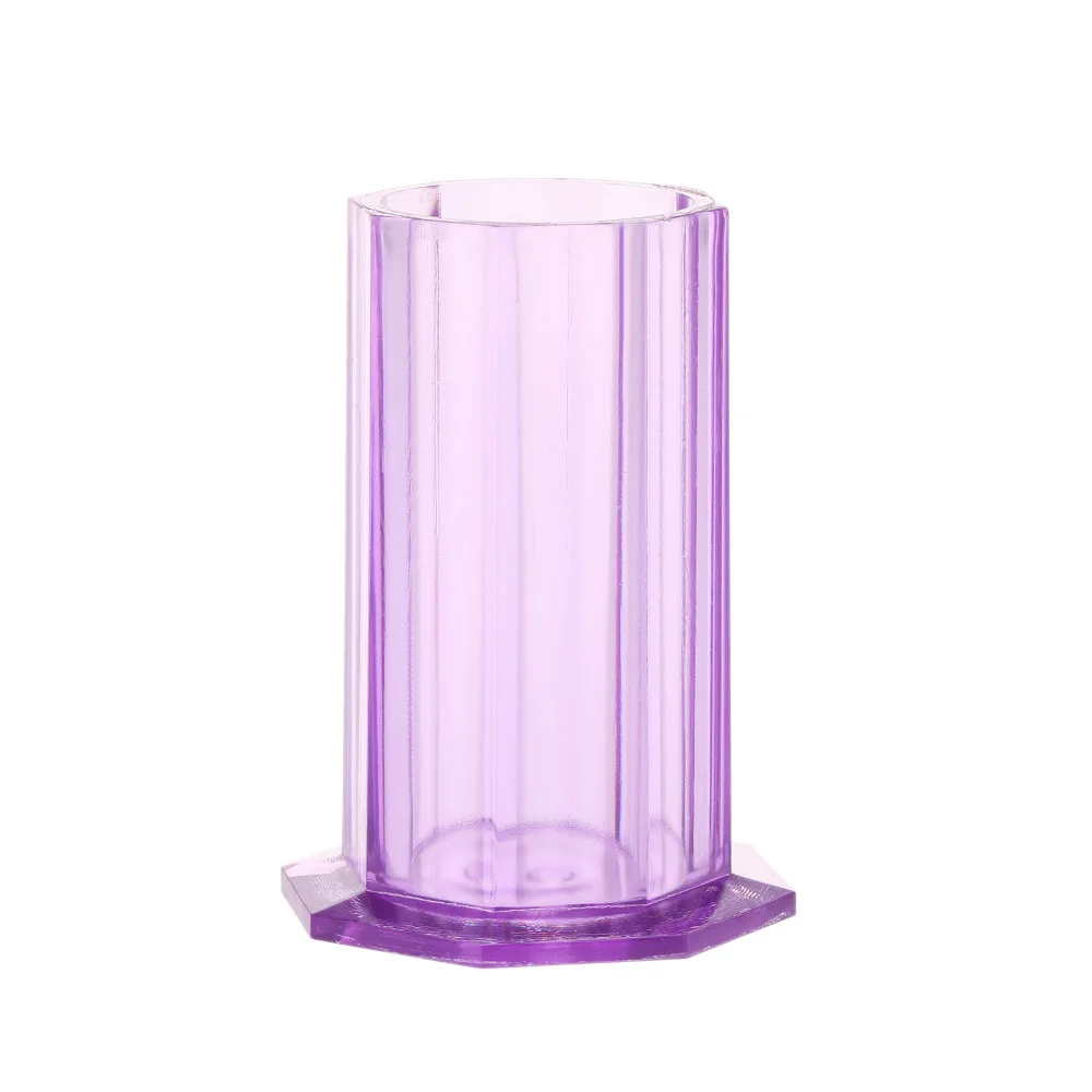Purple Кисти для ногтей держатель для хранения ясный косметический Органайзер для Канцелярии макияж Маникюр Nail Art Инструмент Контейнер - Цвет: Purple