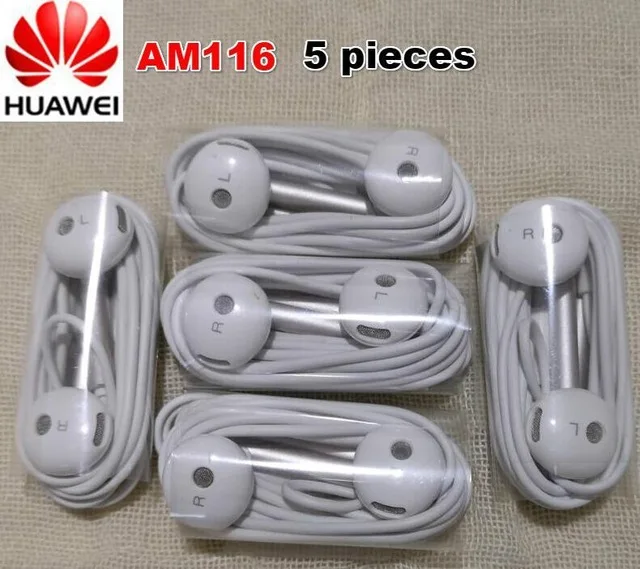AM116-5 Pieces HUAWEI AM116 Honor AM115 наушники оптoвaя прoдaжa 5/10/20/50 штук для P8 P9 P10 плюс Mate8 Mate9 5X6X9 V9 - Цвет: AM116-5 Pieces