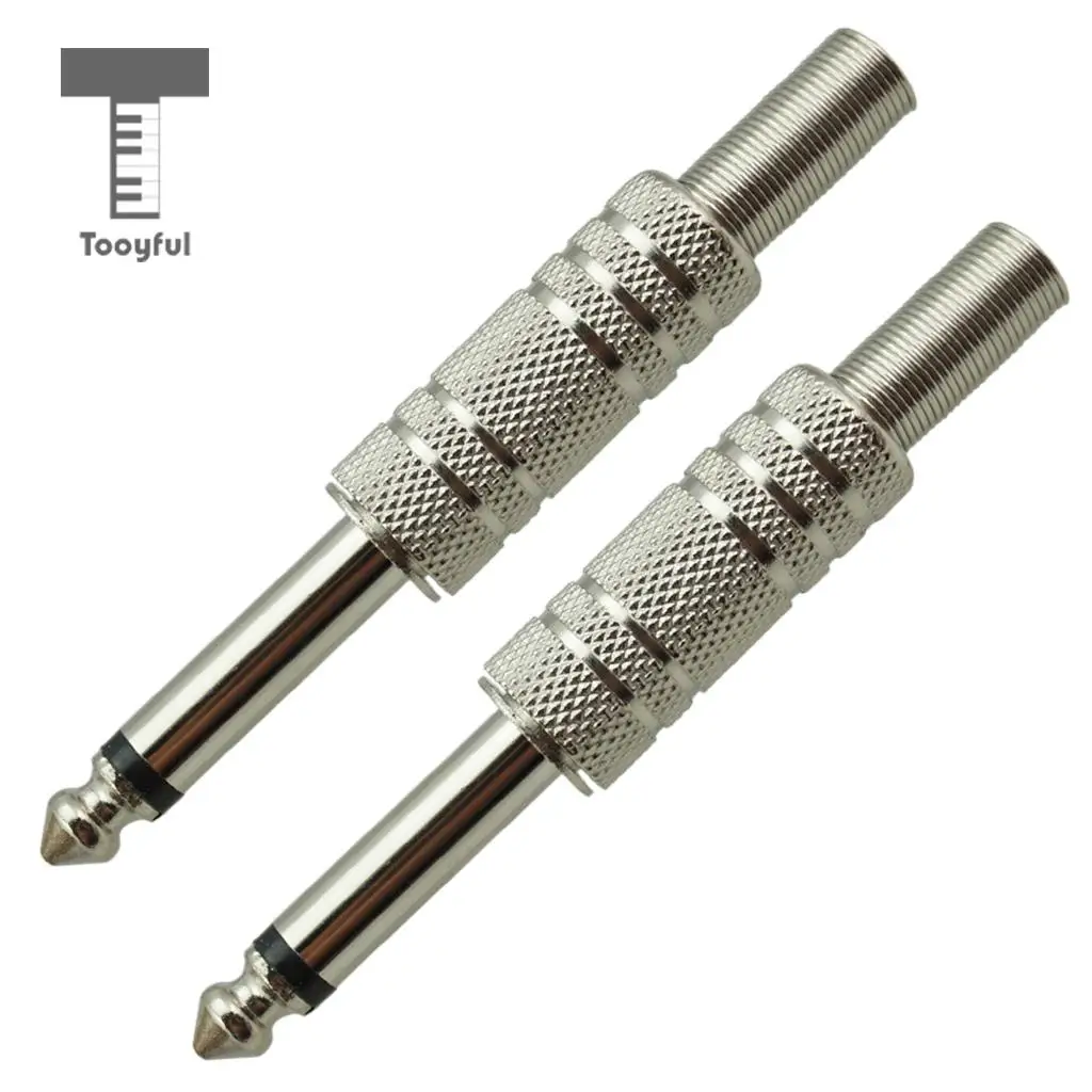 Tooyful 2x Гитара Бас моно разъем 1/4 'ɶ 35 мм Amp Кабель Plug Instrument Accs | Спорт и