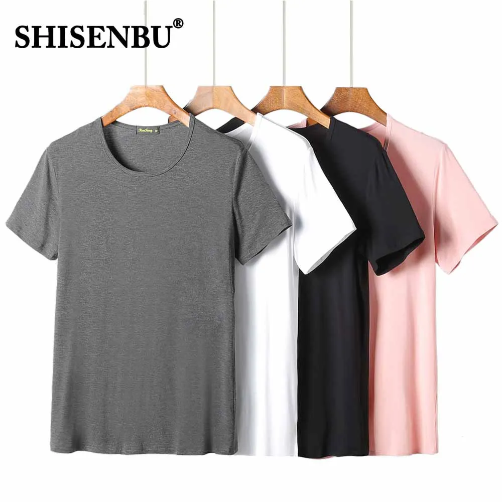 Custom color Модный комплект из 2 предметов, Мужская футболка из бамбукового волокна, абсорбирующая ткань, футболка, одноцветная футболка, Топы - Цвет: Custom color