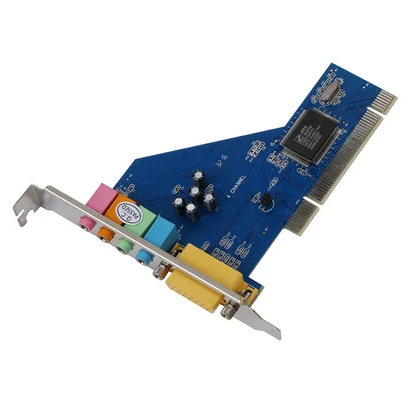 Промо-акция! Горячая 4 канала 8738 чип 3D аудио стерео PCI Звуковая карта Win7 64 бит