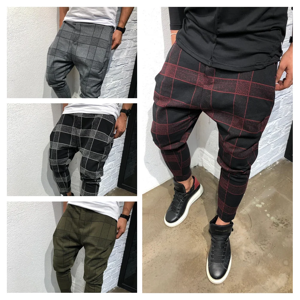 Для мужчин Slim Fit городской прямые брюки повседневное карандаш брюки для девочек грузовик для бега весна осень