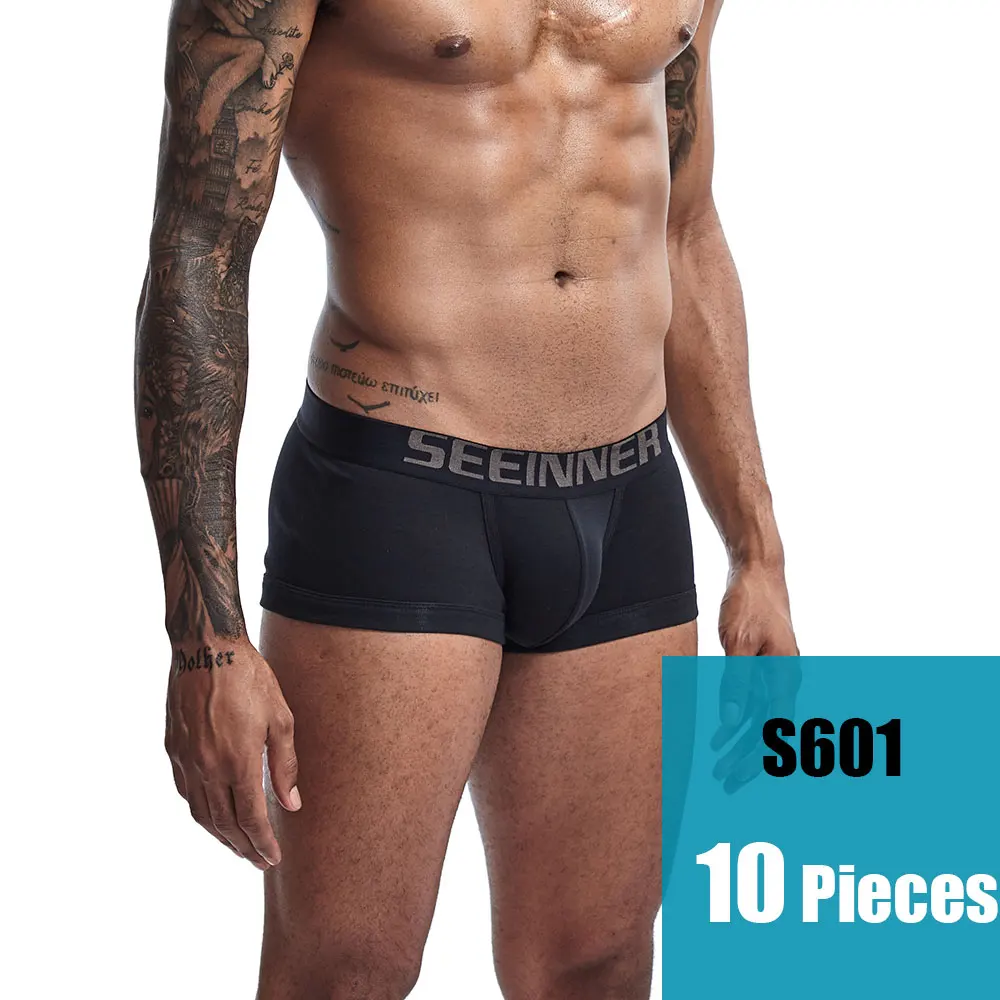 Whole Sale Brand Men's Fashion cotton underwear Sexy Low waist short trunk boxers Underpants Cheap undershort